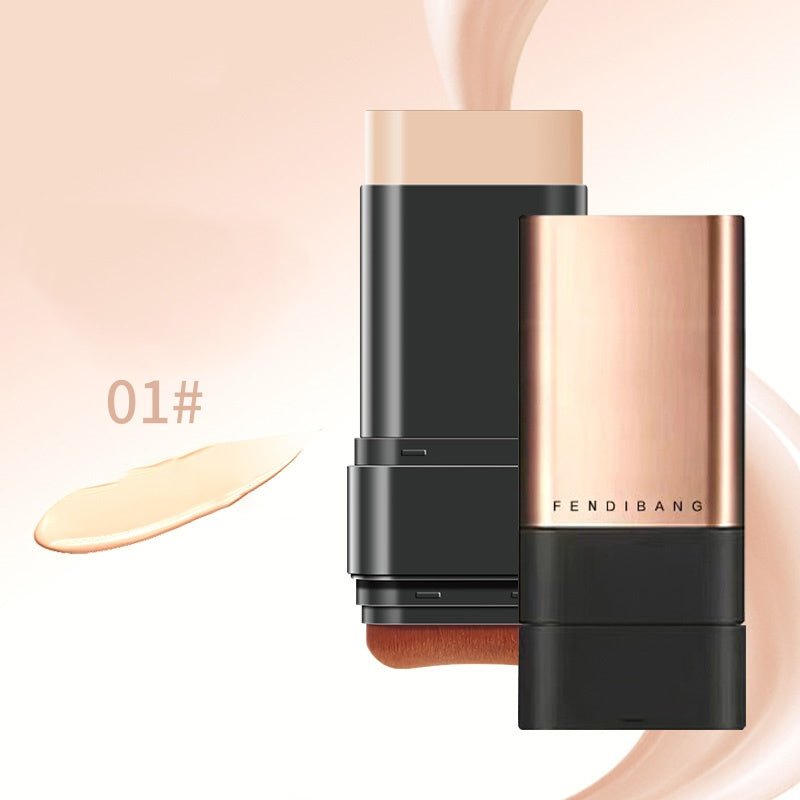 Matte Foundation Stick with Built-In Brush — Buildable Natural Coverage, 2 Shades, 12g