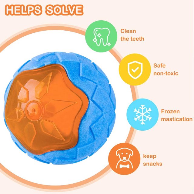 Interactive Dog Chew Toy — Natural Rubber Treat Dispenser with Teeth-Cleaning Texture