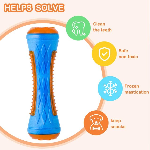 Interactive Dog Chew Toy — Natural Rubber Treat Dispenser with Teeth-Cleaning Texture