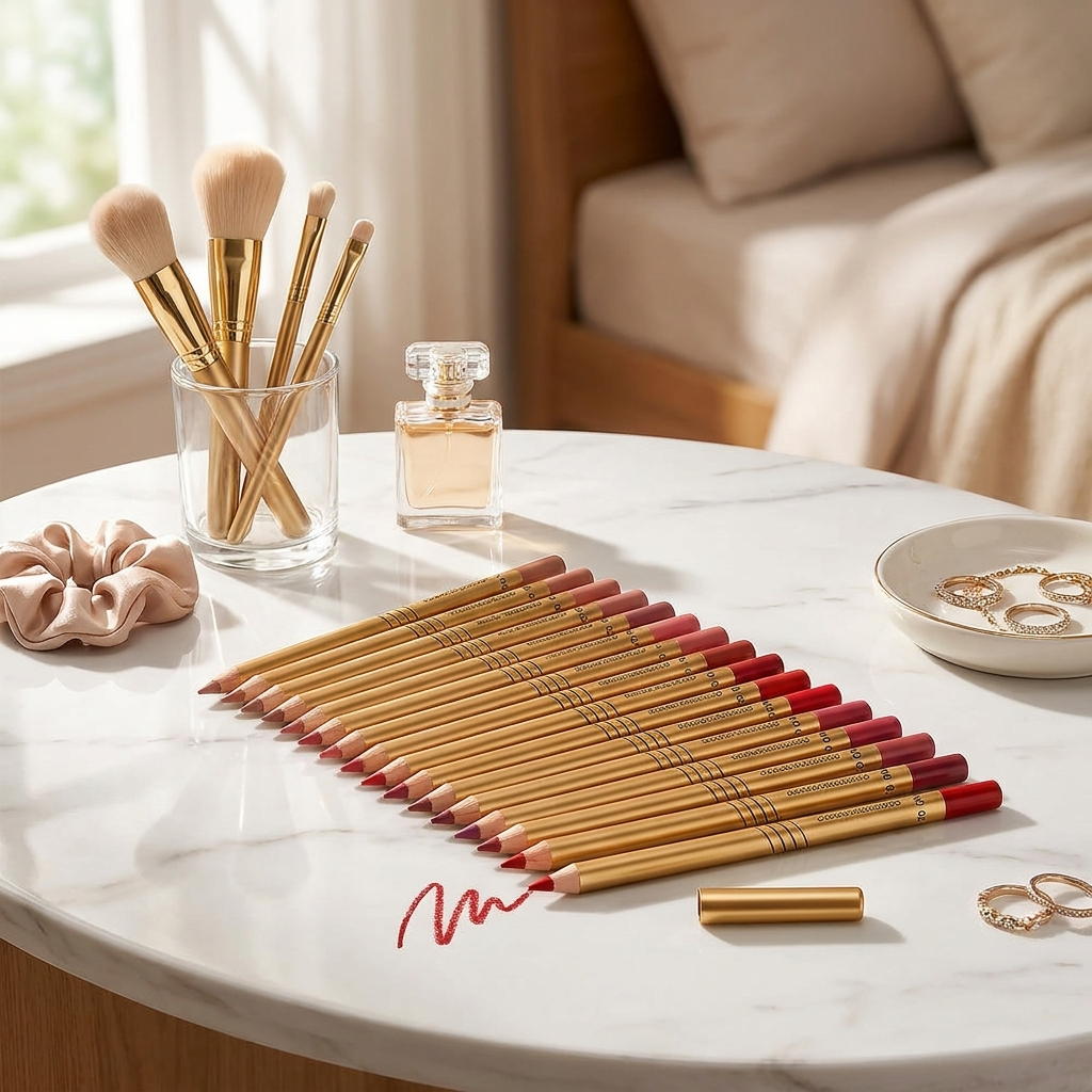 Lip Liner Pencil Set, 12 Colors - lifestyle image