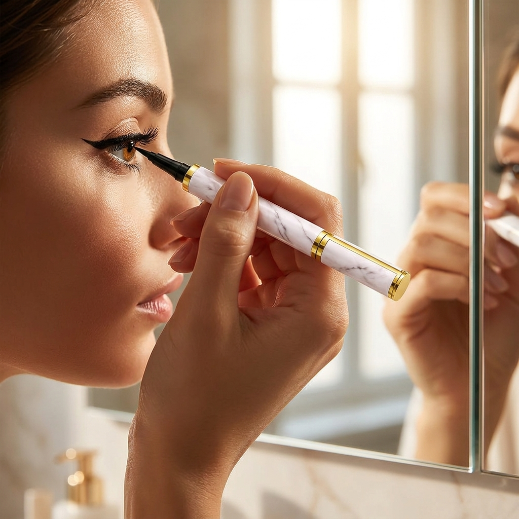 Liquid Eyeliner Pen - lifestyle image, in use