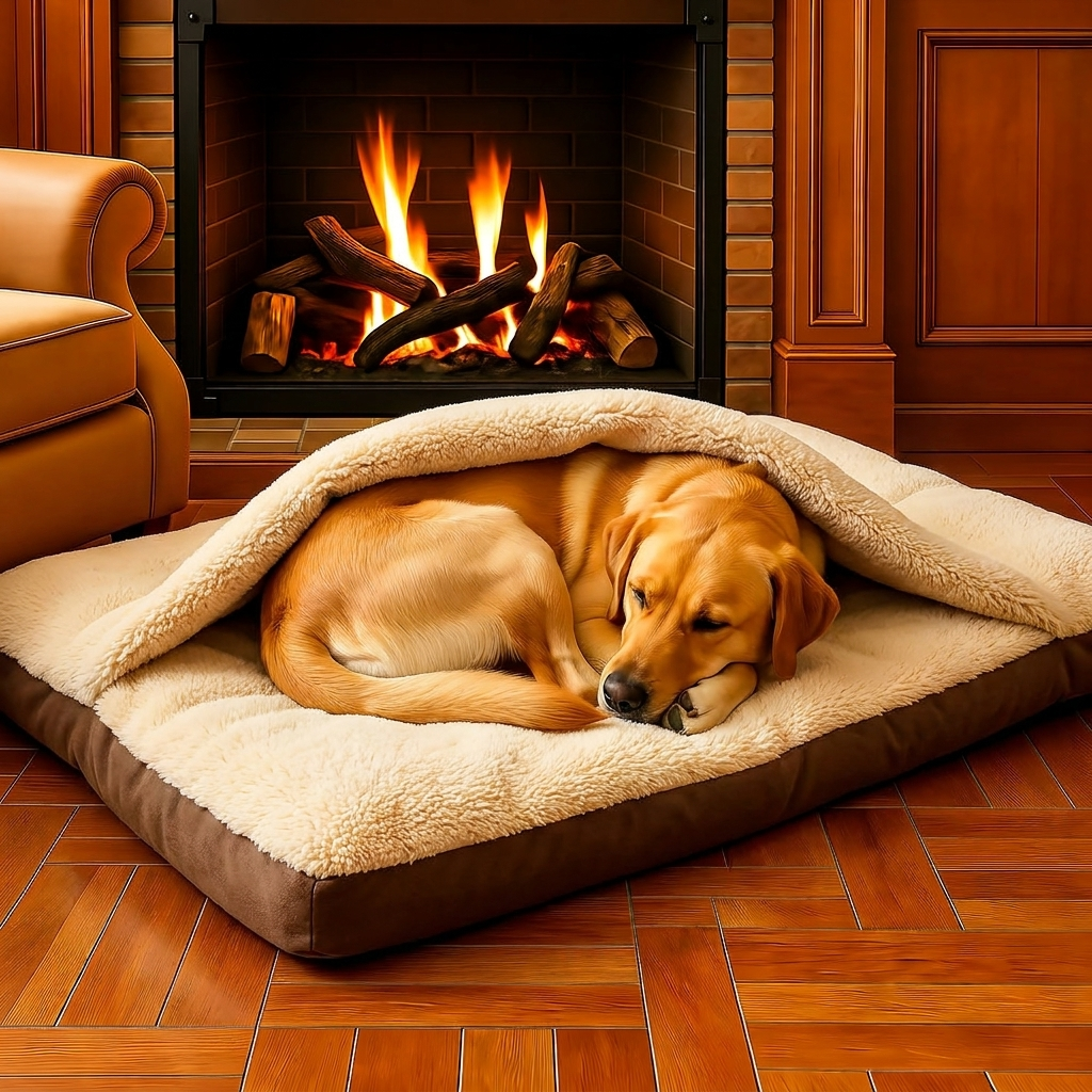 Snoozer Dog Bed - lifestyle image, in use
