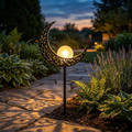 Half-Moon Solar Garden Light - lifestyle image, in use