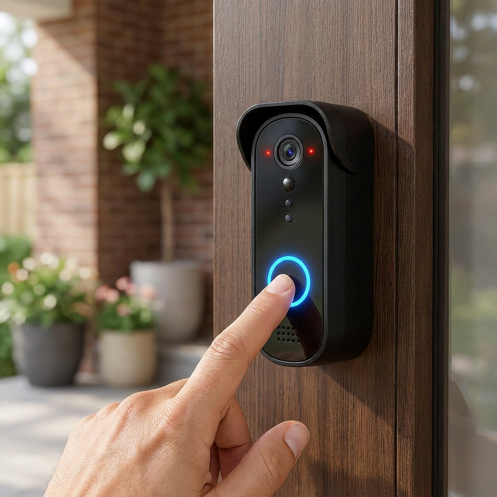 Smart Video Doorbell Camera - lifestyle image, in use