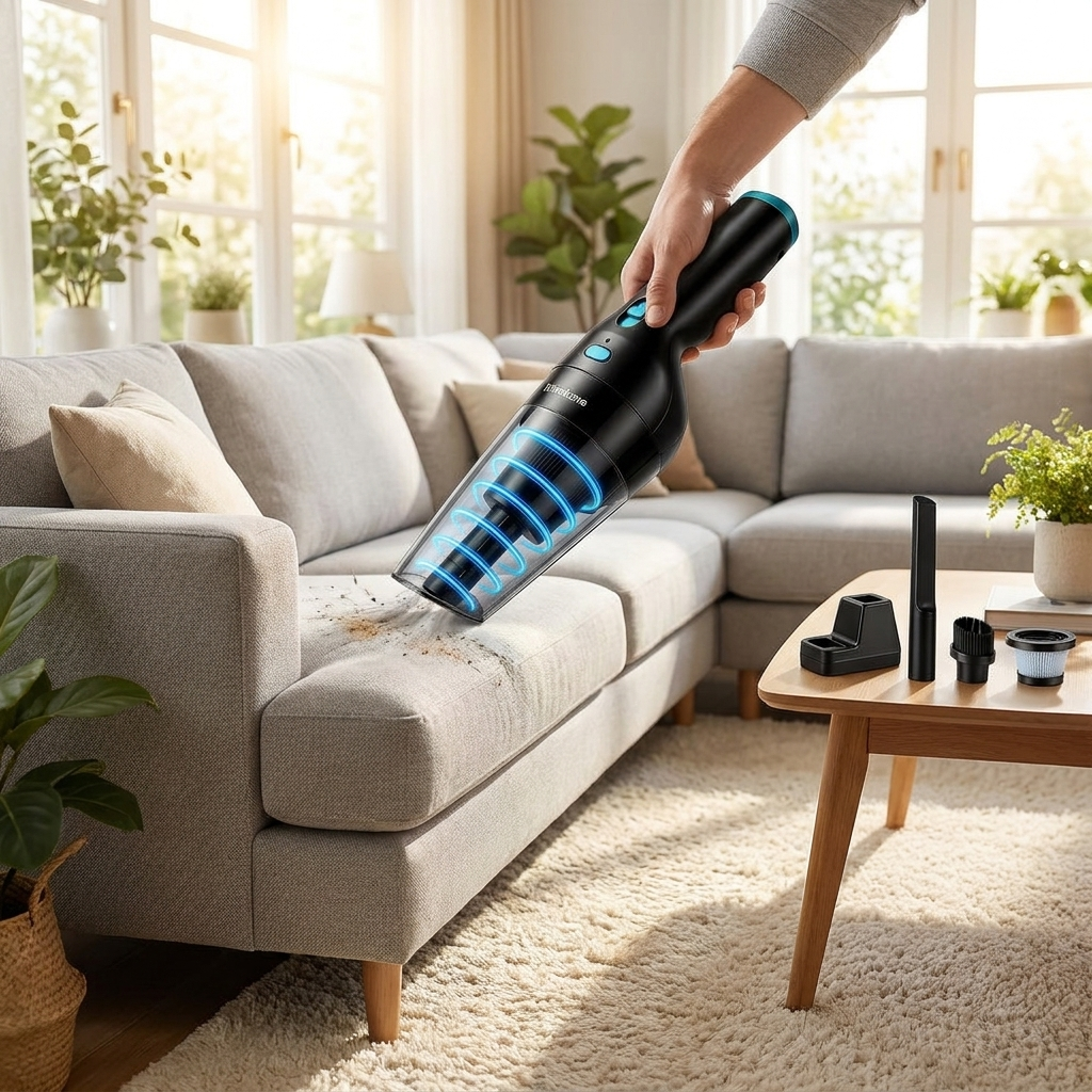 Cordless Handheld Vacuum - lifestyle image, in use