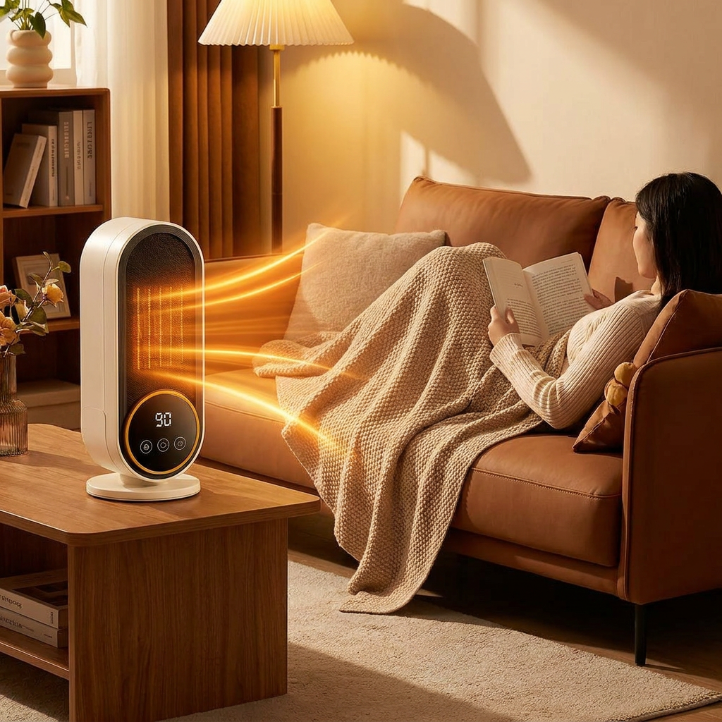 Portable Electric Space Heater - lifestyle image, in use