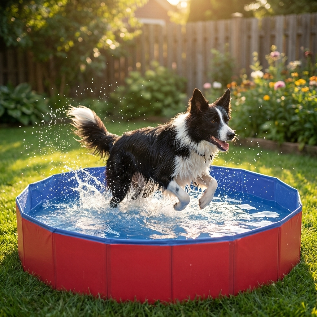 Collapsible Dog Pool - lifestyle image, in use