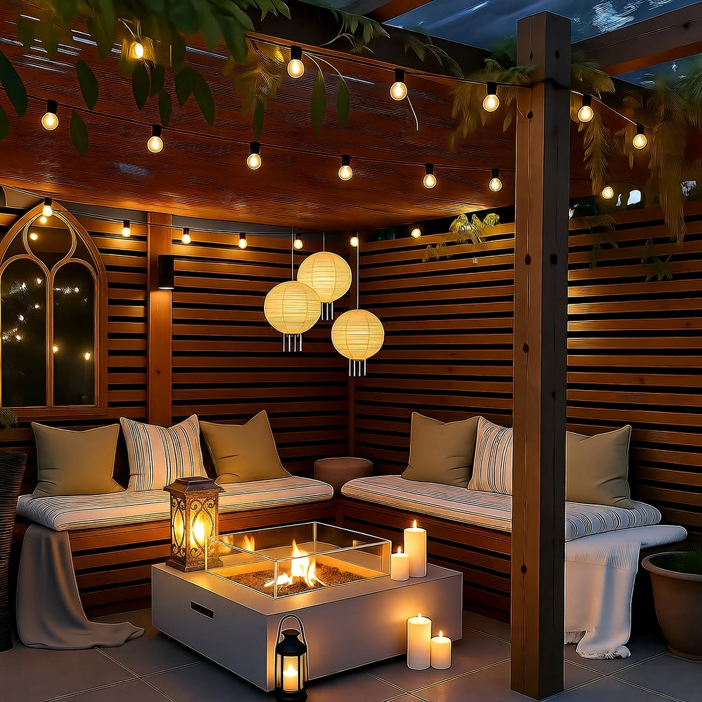 Solar Outdoor Lantern - lifestyle image, in use